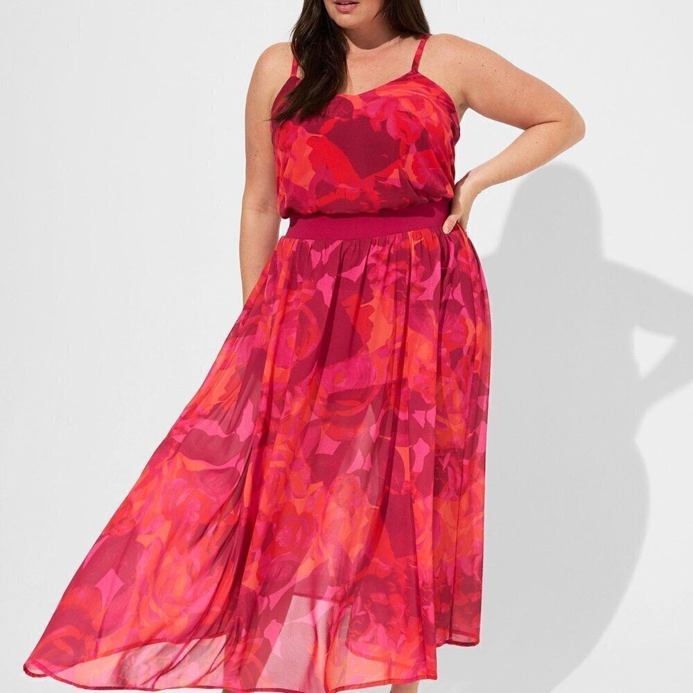 Torrid Maxi Chiffon Undershort Skirt 1X